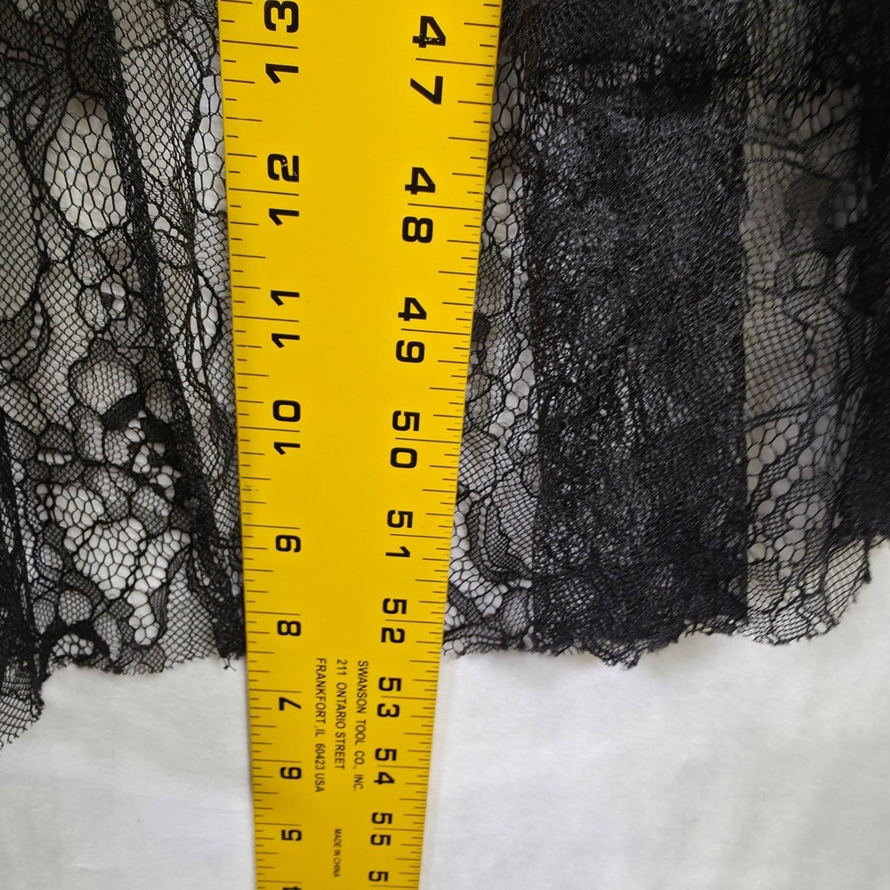 Boho Lace Whimsigoth Dress Women L Black Floral Romantic Slip Babydoll Maxi Date - Picture 7 of 15